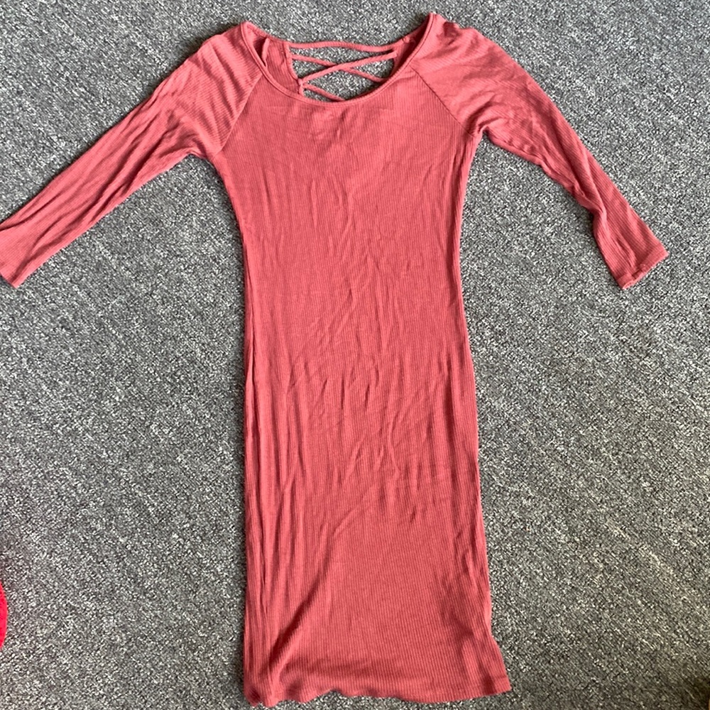 burgundy body on dress size Small